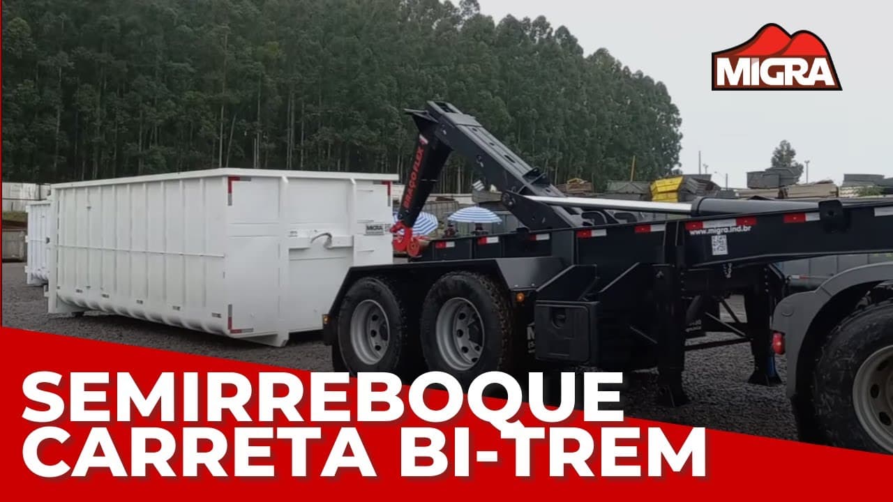 Thumbnail do vídeo: Semirreboque carreta BI-TREM Migra
