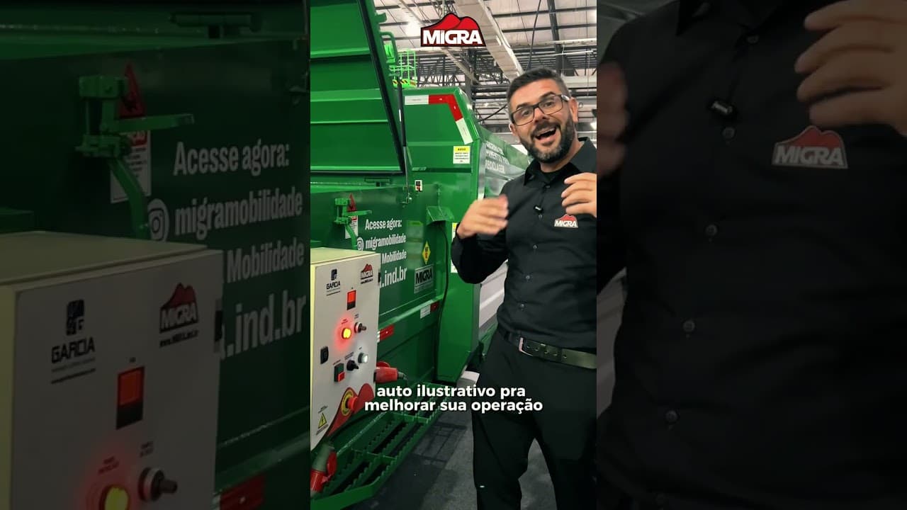Thumbnail do vídeo: Conheça o compactador Migra! Tecnologia no transporte de resíduos